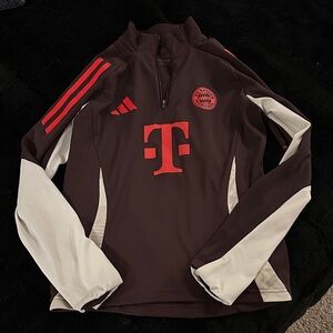 Adidas Bayern Munich Brown and Red Track Top